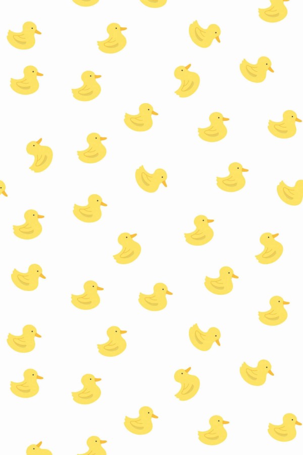 Pattern repeat of Yellow duck removable wallpaper design
