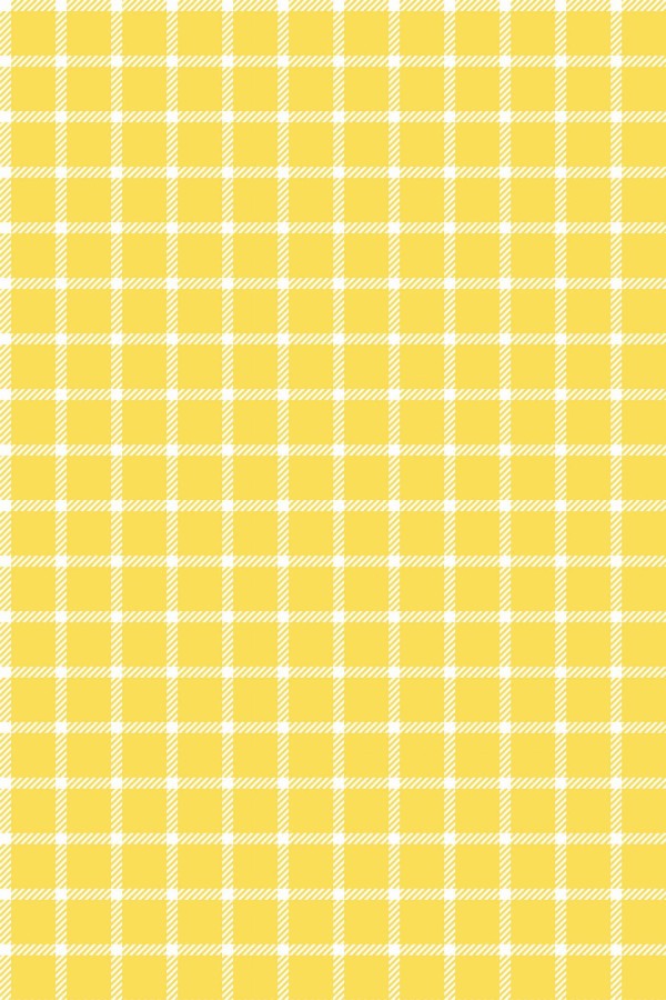 Pattern repeat of Yellow gingham removable wallpaper design