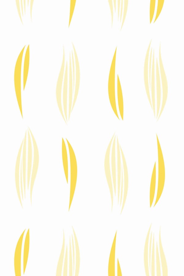 Pattern repeat of Yellow leaf removable wallpaper design