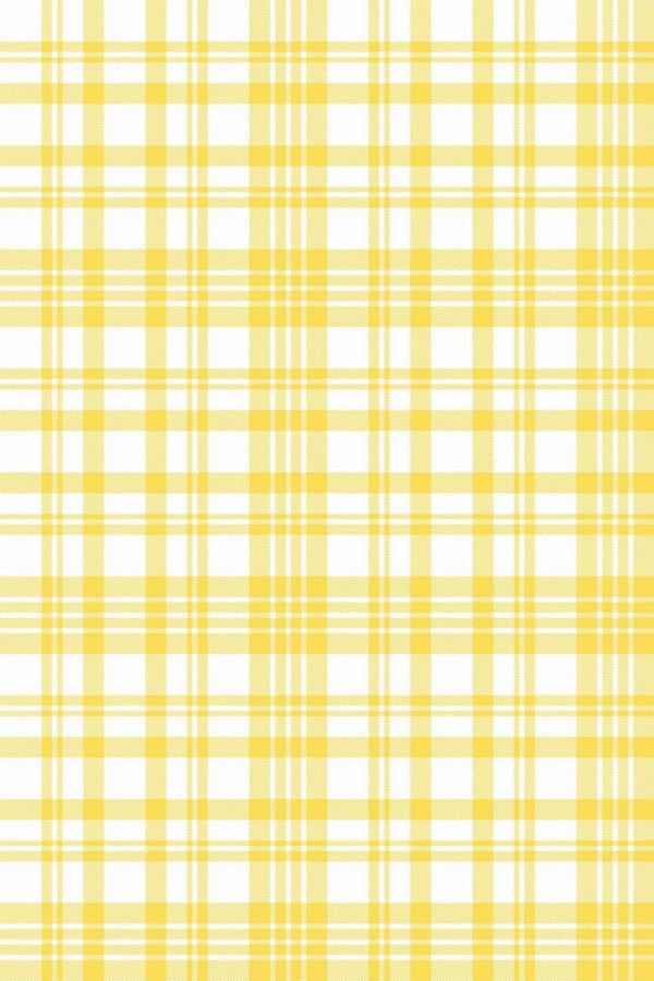 Pattern repeat of Yellow plaid removable wallpaper design