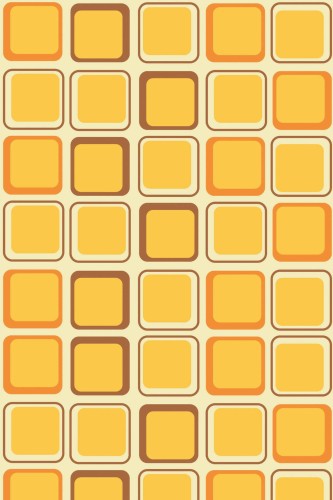 Pattern repeat of Yellow retro geometric removable wallpaper design
