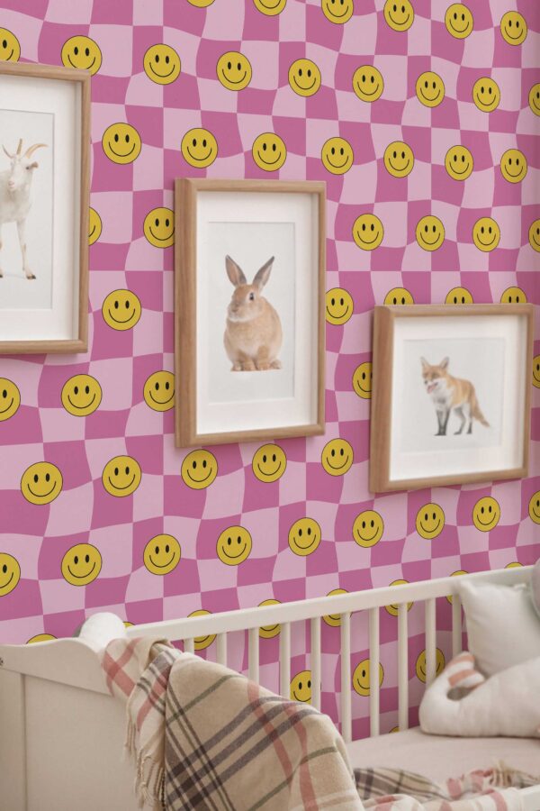 Pink Smiley Wallpaper