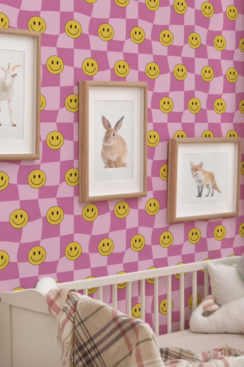 Pink Smiley Wallpaper