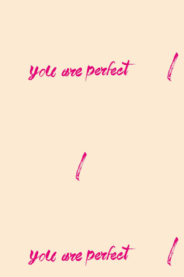 Pattern repeat of You Are Perfect Beauty Salon removable wallpaper design