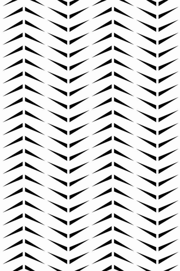 Pattern repeat of Zig-zag arrow herringbone removable wallpaper design