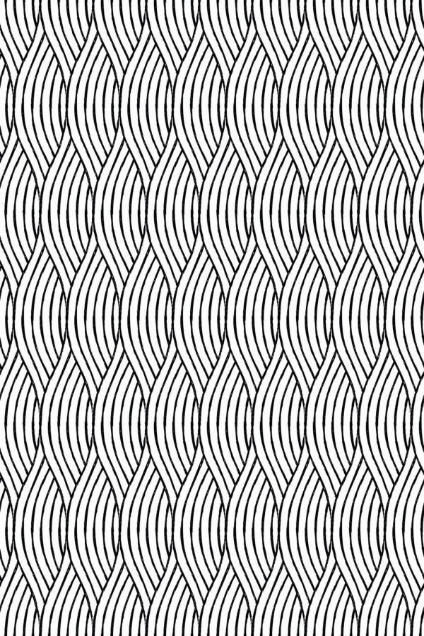 Pattern repeat of Abstract lines removable wallpaper design