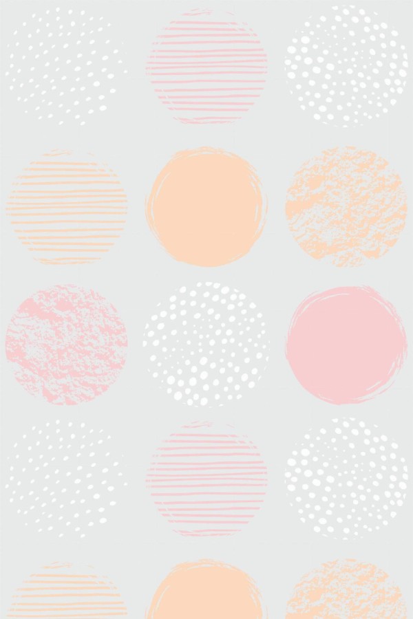 Pattern repeat of Abstract pastel dots removable wallpaper design