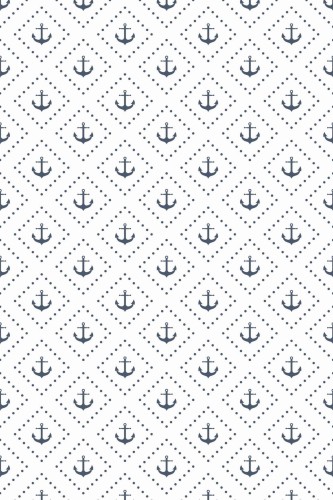 Pattern repeat of Anchor removable wallpaper design