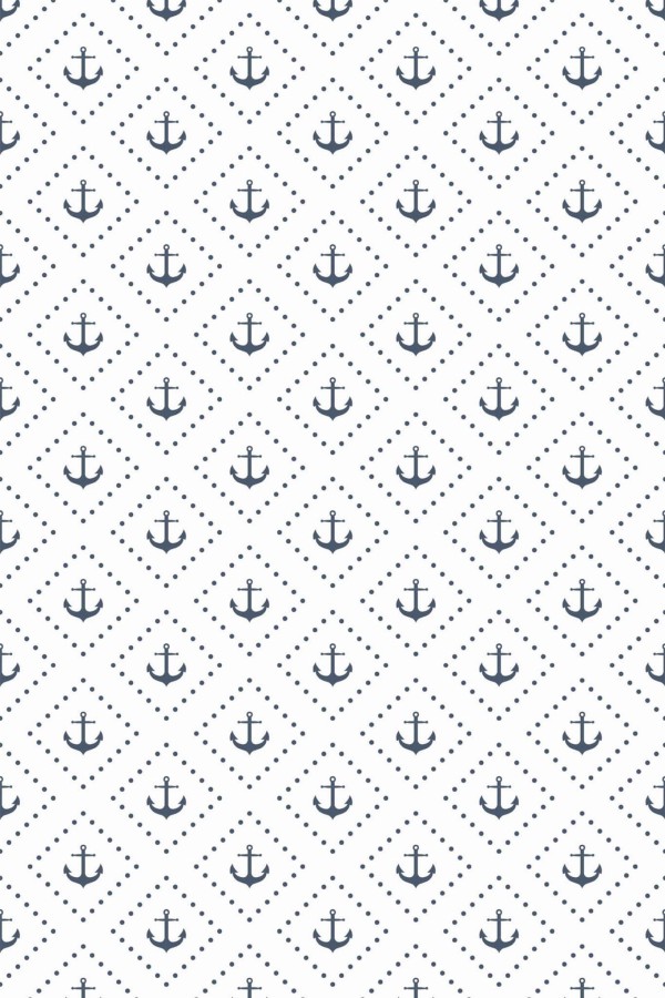 Pattern repeat of Anchor removable wallpaper design