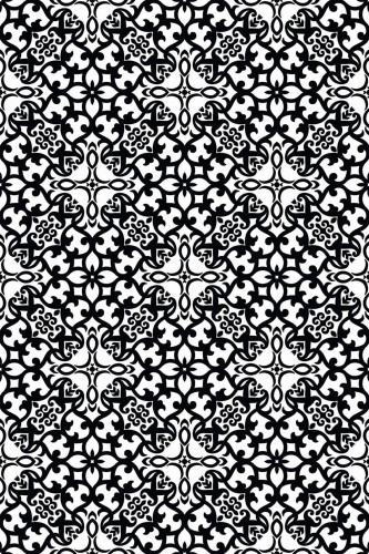 Pattern repeat of Arabesque removable wallpaper design