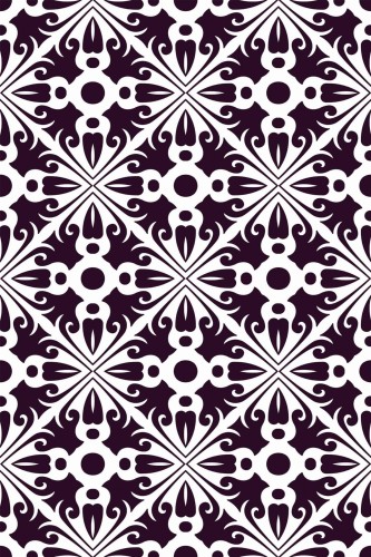 Pattern repeat of Arabesque tile removable wallpaper design