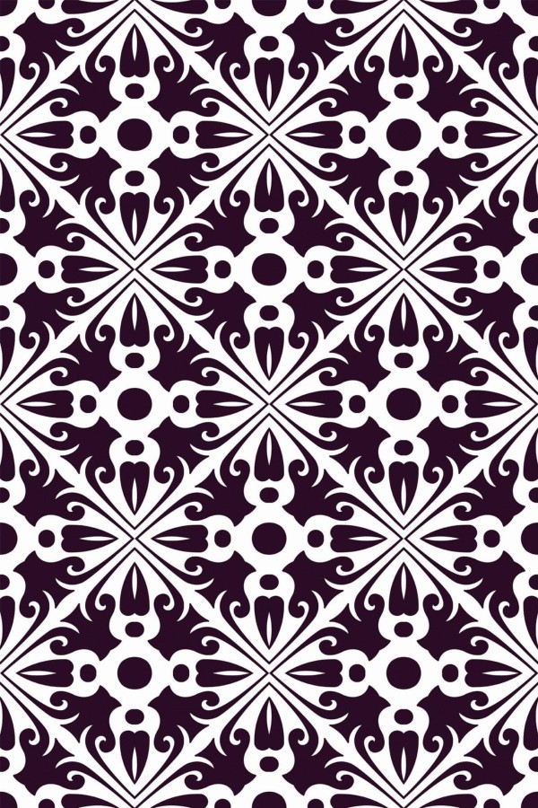 Pattern repeat of Arabesque tile removable wallpaper design