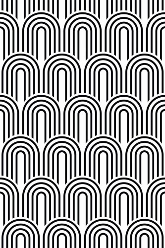 Pattern repeat of Art Deco arches removable wallpaper design