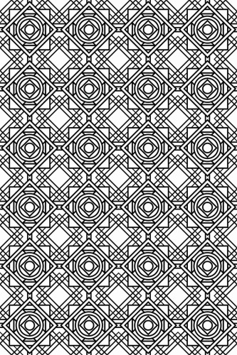 Pattern repeat of Art Deco removable wallpaper design