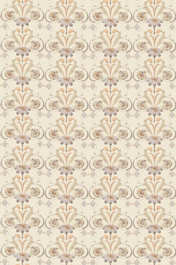 Neutral Art Nouveau Wallpaper