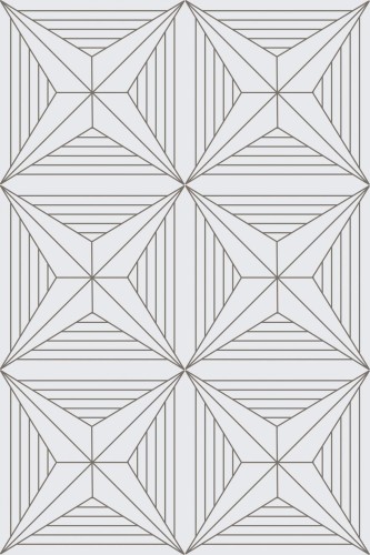 Pattern repeat of Art Deco star removable wallpaper design