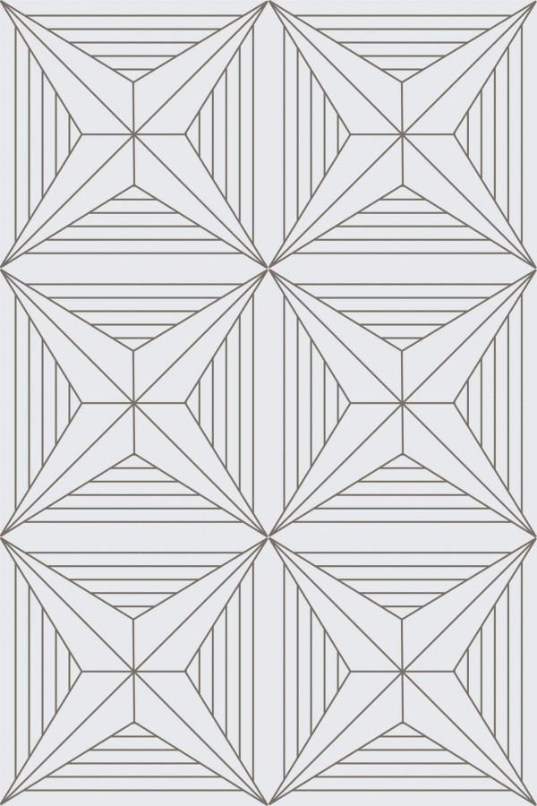 Pattern repeat of Art Deco star removable wallpaper design