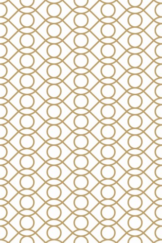 Pattern repeat of Beige and white Art Deco removable wallpaper design