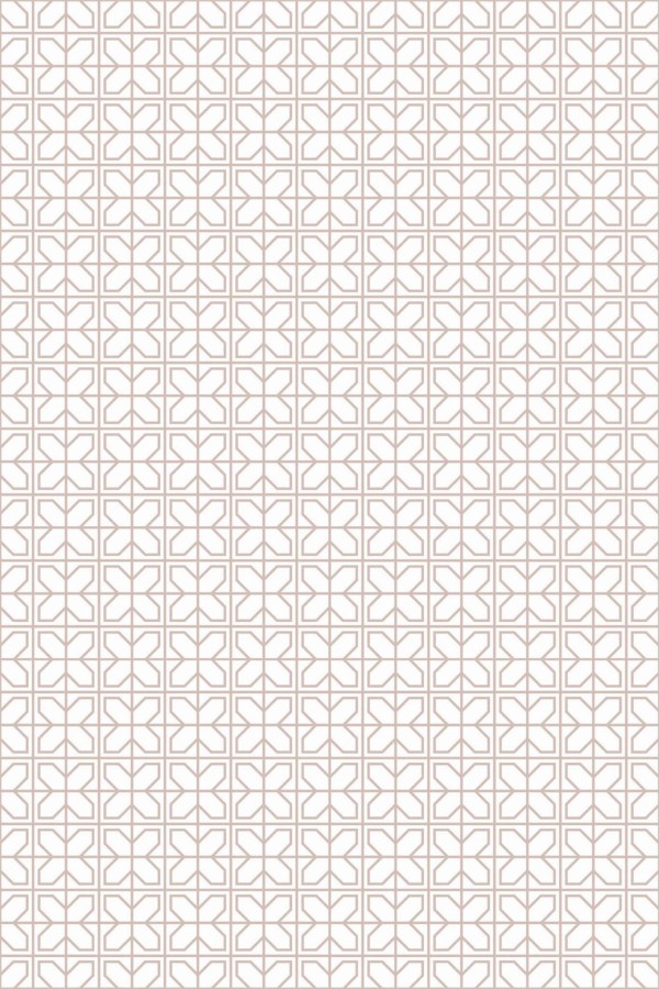 Pattern repeat of Beige geometric tile removable wallpaper design