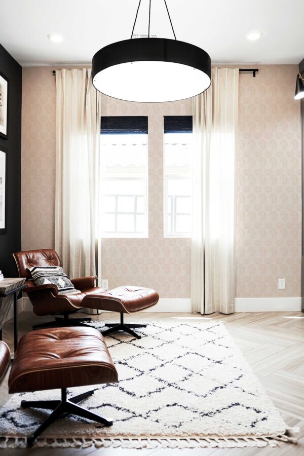 Fancy Walls traditional wallpaper featuring delicate beige paisley elements