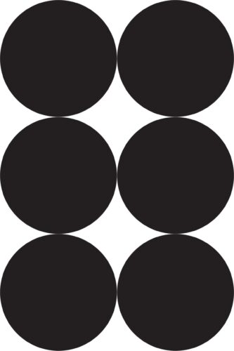 Contemporary self-adhesive wallpaper from Fancy Walls with graphic polka dots