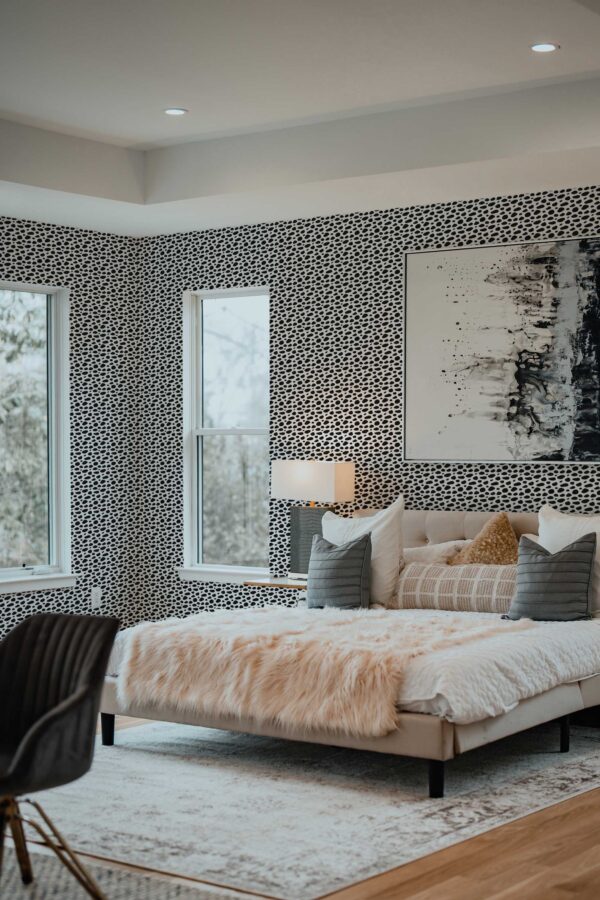 Black and white cheetah self-adhesive wallpaper by Fancy Walls
