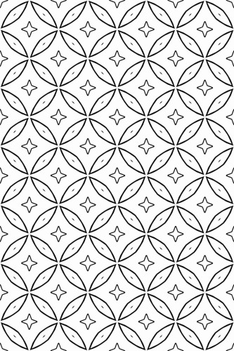 Pattern repeat of Black and white geometric circle removable wallpaper design