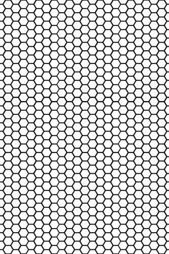 Pattern repeat of Black and white honeycomb removable wallpaper design