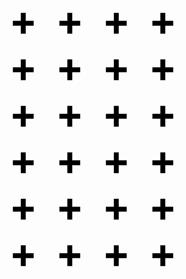 Pattern repeat of Black and white plus sign removable wallpaper design