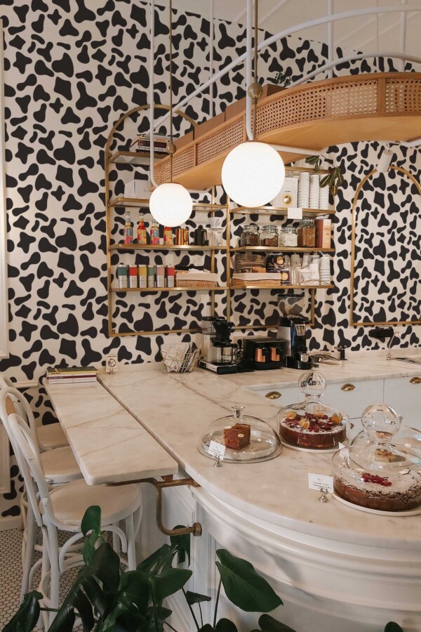 Dalmatian peel and stick wallpaper by Fancy Walls