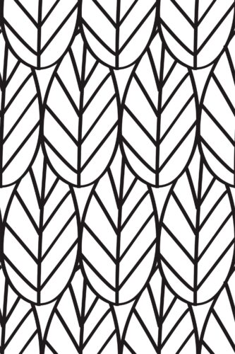 Traditional wallpaper by Fancy Walls with clean black and white leaf design