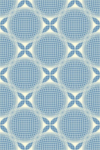 Pattern repeat of Blue abstract geometric removable wallpaper design