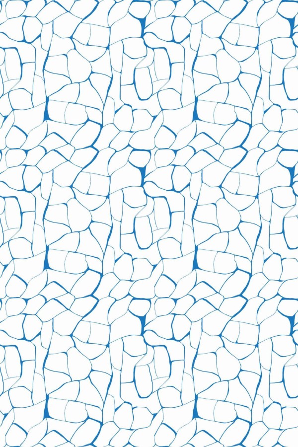 Pattern repeat of Blue and white abstract removable wallpaper design