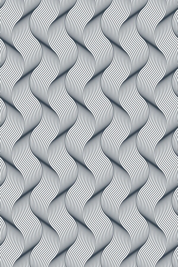 Traditional wallpaper by Fancy Walls with bold wavy blue and white design