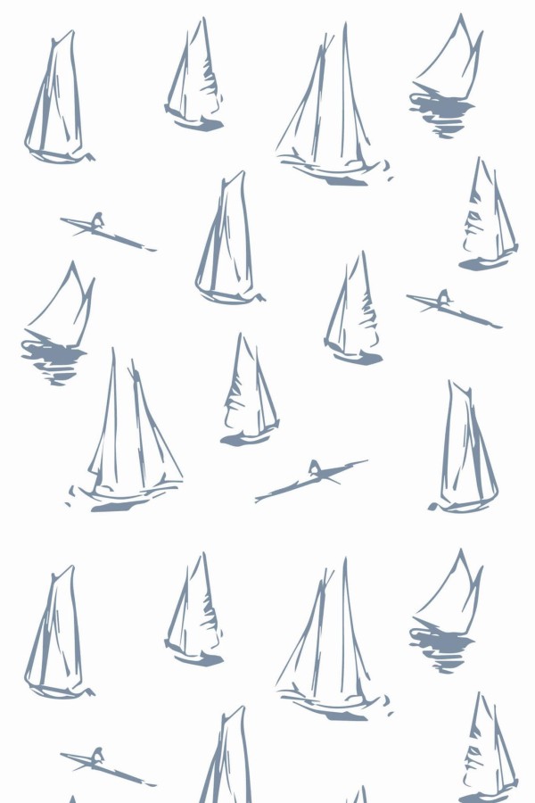 Pattern repeat of Boat removable wallpaper design