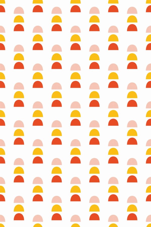 Pattern repeat of Boho shapes removable wallpaper design