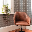 Mid-century modern style living room decorated with Bold Art deco peel and stick wallpaper