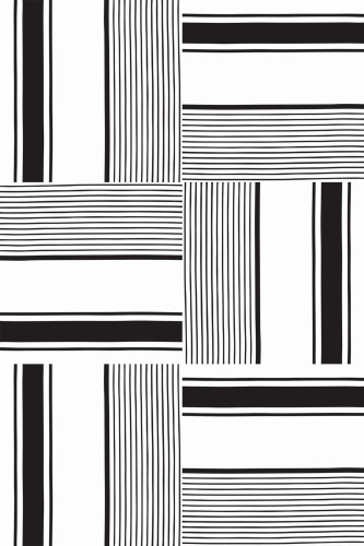 Pattern repeat of Bold black and white removable wallpaper design