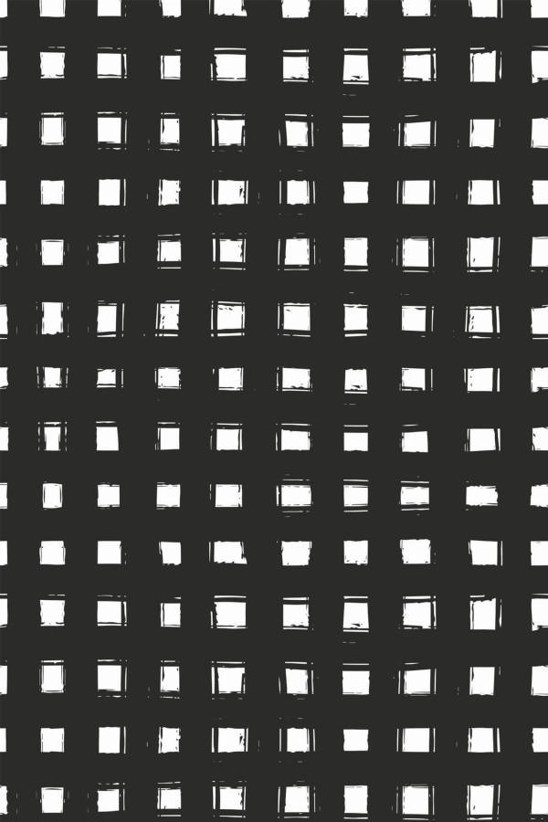 Pattern repeat of Bold brush stroke gingham removable wallpaper design