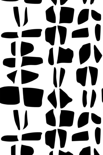Self-adhesive wallpaper featuring bold geometric stone shapes by Fancy Walls