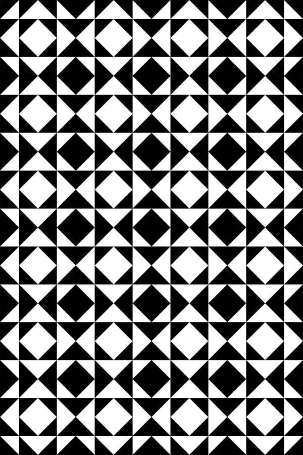 Black and white mosaic peel and stick wallpaper by Fancy Walls