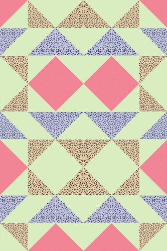 Pattern repeat of Bright geometric removable wallpaper design