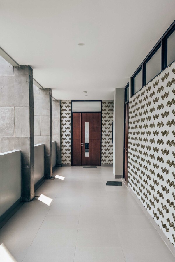 Fancy Walls removable wallpaper in abstract brown chevron pattern. ZigZag Flow peel and stick or non-pasted minimalistic wallpaper