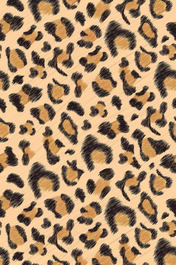 Fancy Walls self-adhesive wallpaper with handdrawn leopard spots