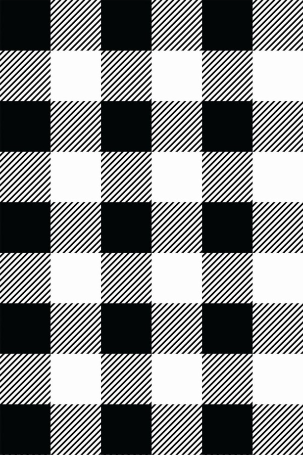 Pattern repeat of Buffalo check removable wallpaper design
