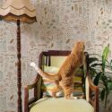 Fancy Walls removable wallpaper in soft hygge floral beige style