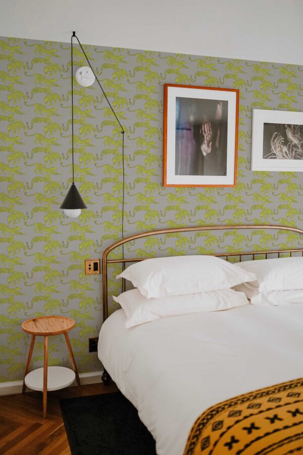 Self-adhesive wild leopard print wallpaper by Fancy Walls
