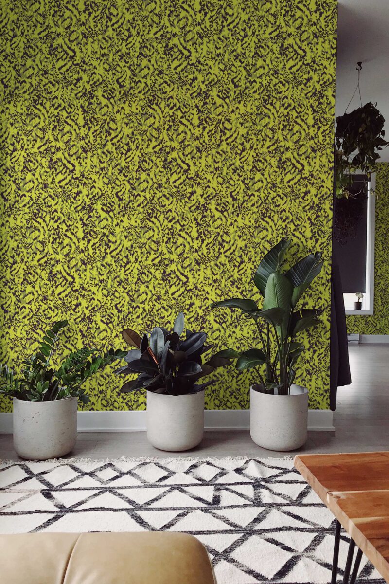 Removable bold leopard skin pattern wallpaper by Fancy Walls