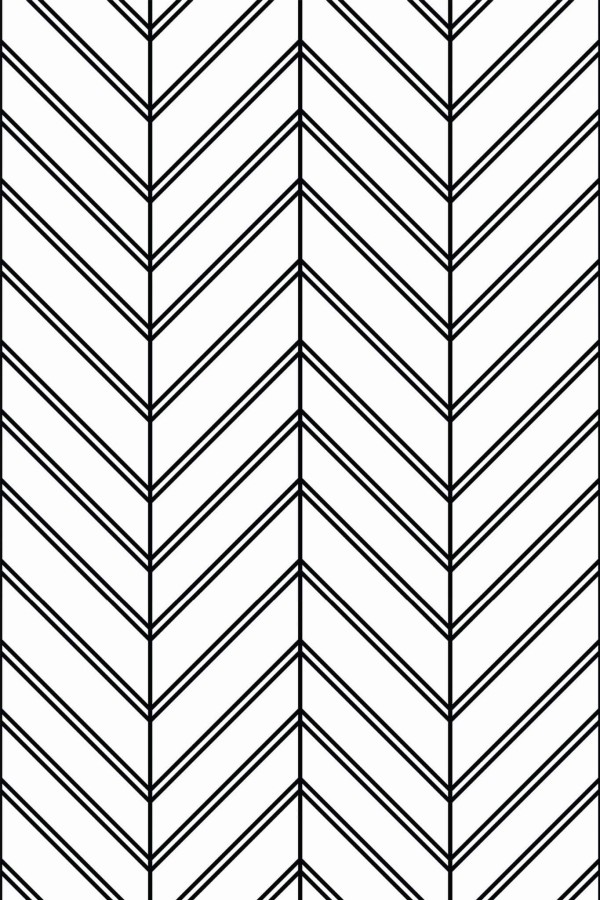 Pattern repeat of Chevron pattern removable wallpaper design