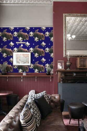 Fancy Walls self-adhesive wallpaper with leopard on a cliff design
